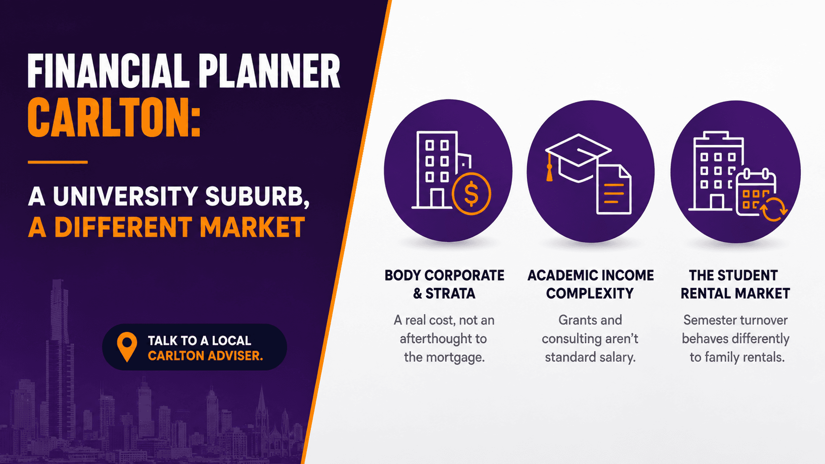Financial Planner Carlton Melbourne: Advice for a University Suburb With a Different Kind of Property Market 