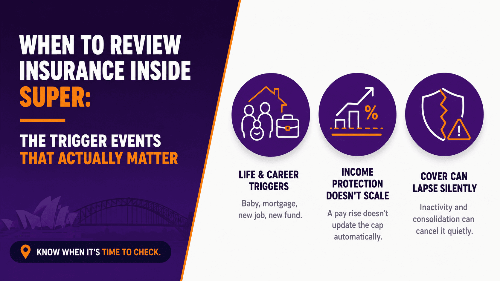When to Review Insurance Inside Super (Trigger Events That Matter)